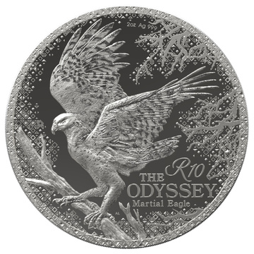 Srebrna Moneta The Odyssey Of The Sky - Martial Eagle 2 uncje Srebra 2026 Proof