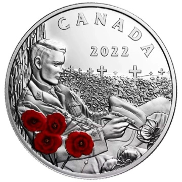 Canada: Remembrance Day kolorowany 1 uncja Srebra 2022 Proof