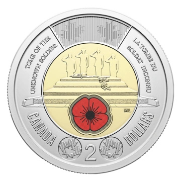 Canada: Honouring Canada’s Unknown Soldier kolorowany $2 2025