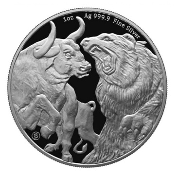 Czad: Bull & Bear 1 uncja Srebra 2023
