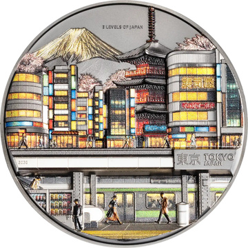 Srebrna Moneta 3 Levels of Japan kolorowana 2 uncje Srebra 2026 Proof