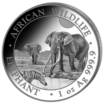 Somalia: African Wildlife - Elephant 1 uncja Srebra 2026