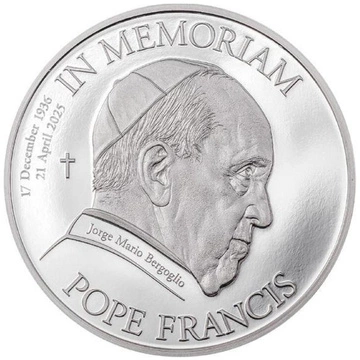 Cook Islands: In Memoriam Pope Francis 1 uncja Srebra 2025 Proof 