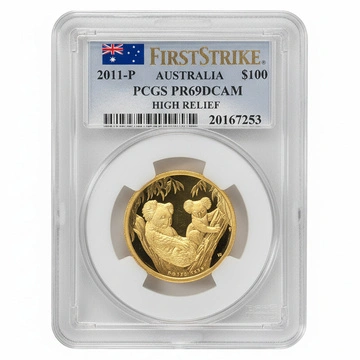 Koala 1 uncja Złota High Relief Proof 2011 PCGS PR69DCAM