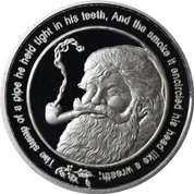 Santa Claus Merry Christmas 1 uncja Srebra Round