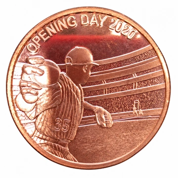 Miedziany medal Baseball - Opening Day 2020 1 uncja AVDP Miedzi