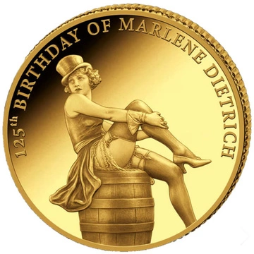 Złota Moneta 125. Rocznica Urodzin Marlene Dietrich 0.5g Złota 2026