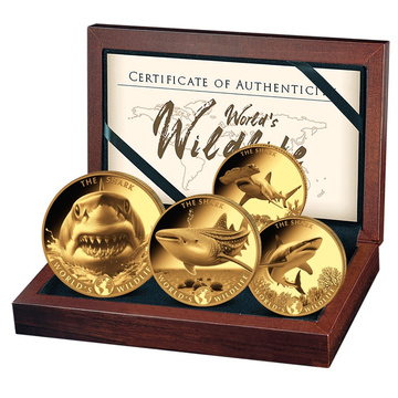 Zestaw Złotych Monet Kongo: World‘s Wildlife - Rekin 2026 Proof