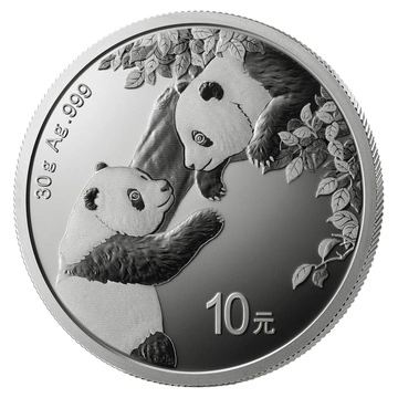Chińska Panda 30 gramów Srebra 2023