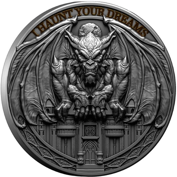 Cameroon: Dream Haunter pozłacany 2000 CFA Francs Srebro 2024 High Relief Antiqued Coin