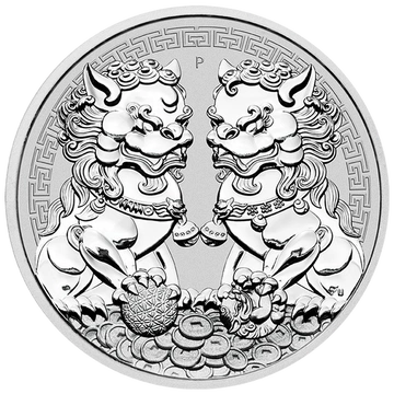 Chińskie Lwy (Double Pixiu) 1 uncja Srebra 2020