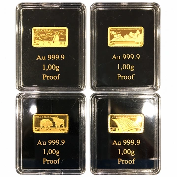 Losowa złota moneta 1g złota Au 999 Proof
