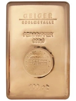 100 uncji Sztabka miedzi