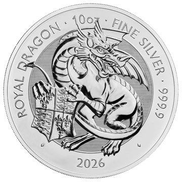 Srebrna Moneta The Royal Tudor Beasts: Royal Dragon 10 uncji Srebra 2026
