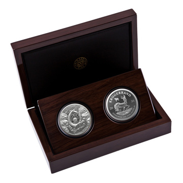 Zestaw Srebrnych Monet Big Five III: Buffalo + Krugerrand Privy Mark 2 x 1 uncja Srebra 2026 Proof