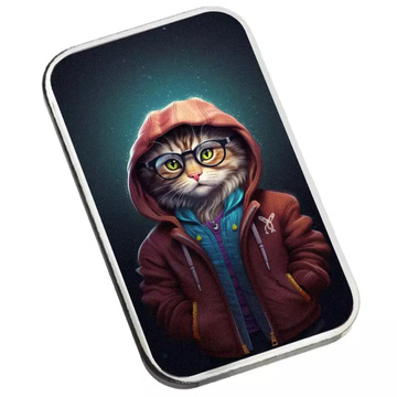 Sztabka The Holy Land Mint - Human Cats - Olivia kolorowana 1 uncja Srebra 2025 