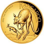 Australijski Kangur 1 uncja Złota 2022 Proof High Relief