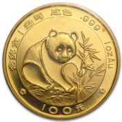 Chińska Panda 1 uncja Złota 1988