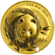 Chińska Panda 1 uncja Złota 2003