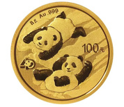 Chińska Panda 8 gramów Złota 2022
