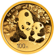 Chińska Panda 8 gramów Złota 2024