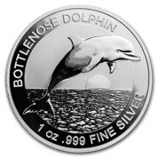 Delfin Butlonosy 1 uncja srebra 2019