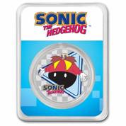 Niue: Sonic The Hedgehog - Dr. Eggman kolorowany 1 uncja Srebra 2022 Slab