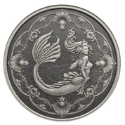 Samoa: Mermaid Princess of the Seas 1 uncja Srebra 2022 Antiqued Coin
