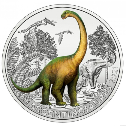 Argentinosaurus huinculensis kolorowany 3 Euro Miedź 2021