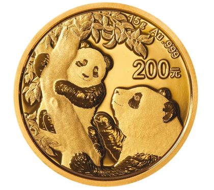 Chińska Panda 15 gramów Złota 2021
