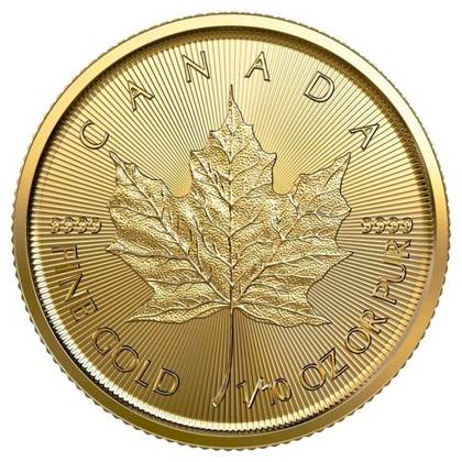 Kanadyjski Liść Klonowy 1/10 uncji Złota 2022