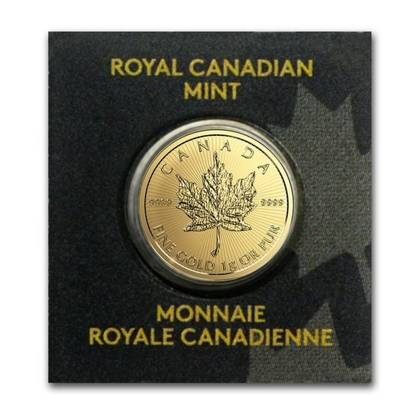 Kanadyjski Liść Klonowy 1 gram Złota 2017
