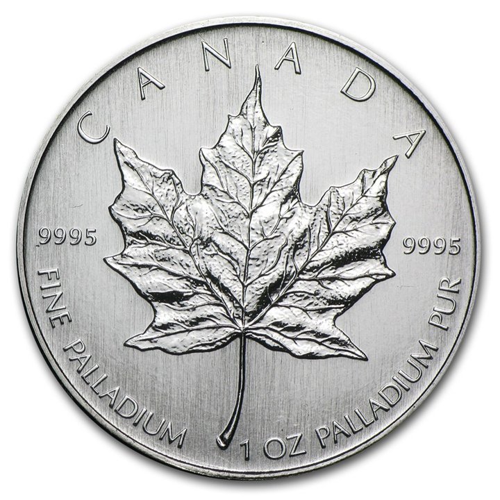 Kanadyjski Liść Klonowy 1 uncja Palladu Różne Roczniki