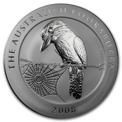 Kookaburra 1000 gramów Srebra 2008