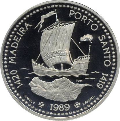 Madeira and Porto Santo 1 uncja Palladu 1989 Proof
