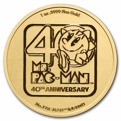 Niue: Ms.PAC-MAN 40. rocznica 1 uncja Złota 2021