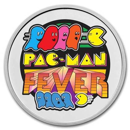 PAC-MAN Fever kolorowany 1 uncja Srebra 