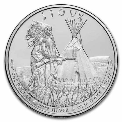 Sioux Indian Chief Guardian 1 uncja Srebra 2022