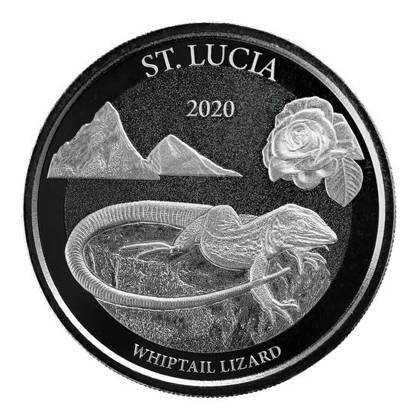 St. Lucia "Whiptail Lizard" 1 uncja Srebra 2020