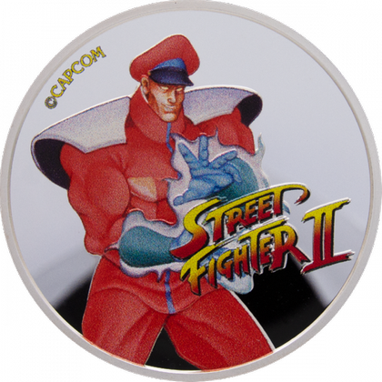 Street Fighter II: M Bison kolorowany 30. rocznica gry 1 uncja Srebra 2021