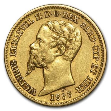 Włochy, 20 Lirów Wiktor Emanuel II 1850-1861