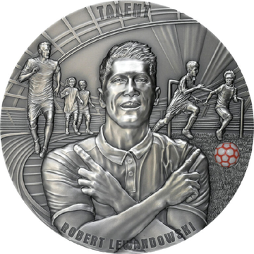 Monedă din argint Niue Talent – Robert Lewandowski Drumul spre vise 1000 g Argint 2022 High Relief