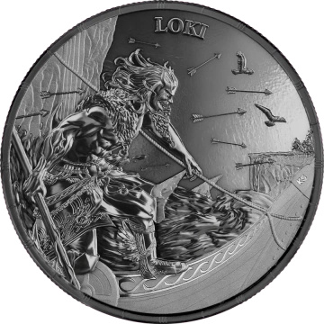 Ragnarök: Loki 1 oz Silver 2025 Black Silver