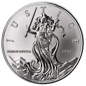 Monedă de argint Scottsdale Mint: Lady Justice 1 uncie de argint 2026