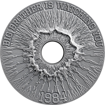 Camerun Big Brother is Watching You 2 oz Argint 2023 High Relief Antique Finish