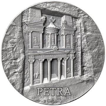 Ghana Rock-cut Monuments Petra 5 oz Argint 2024 High Relief Antique Finish