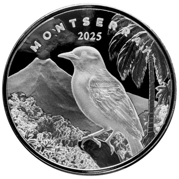 Monedă din argint Montserrat: Pițigoi-oriol 1 uncie de argint 2025
