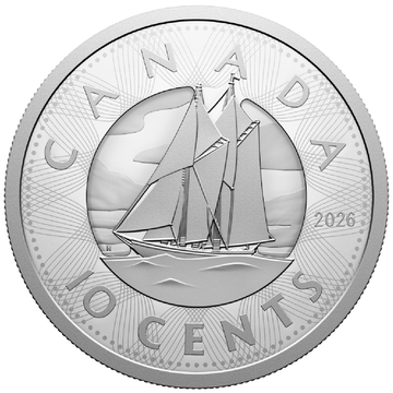 Canada Multilayered Bluenose 10 cenți argint 2026 Proof