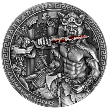 Niue Barbarians - Germanic Peoples 2 oz Argint 2024 Antiqued Coin