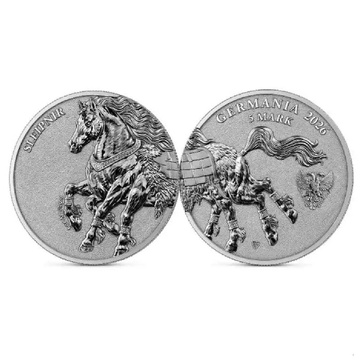 Set de 2 medalii de argint Germania Beasts - Sleipnir 2 × 1 uncie de argint 2026